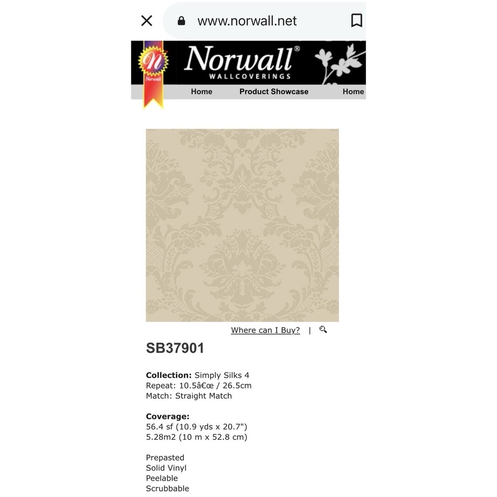 SB37901 - Simply Silks 4 Classic Damask Warm metallic gold Galerie Wallpaper NEW